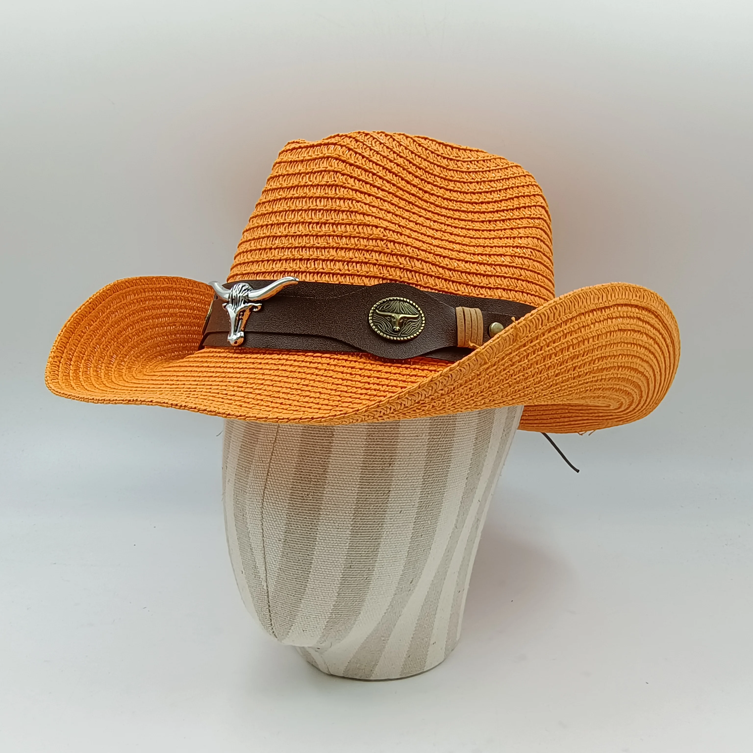 straw  cowboy hat hollow design man and women can wear outdoor beach vacation sun hat INS Hot Style cowboy hat