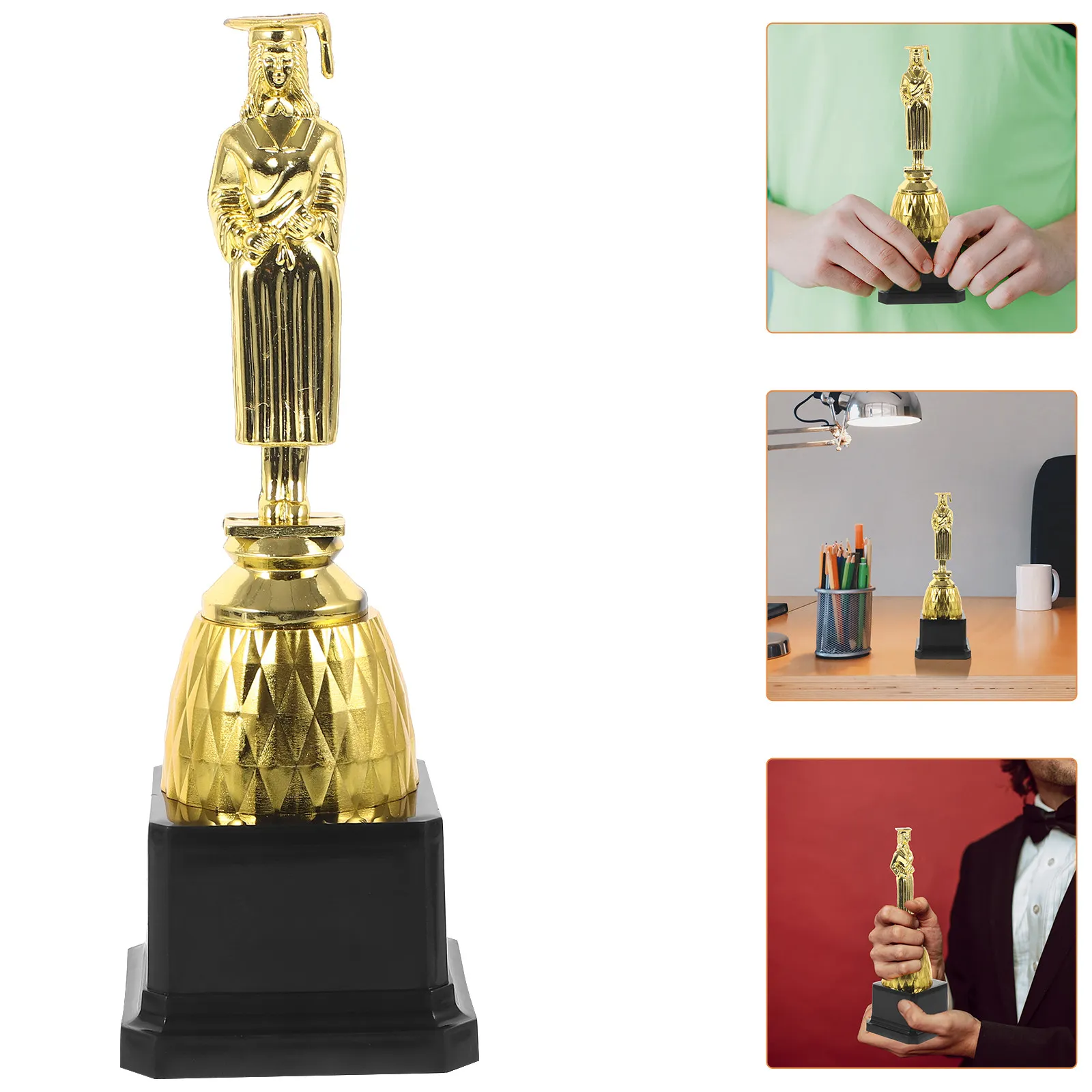 Doctor Trophy Decorative Graduation Reward Small Plastic Trophy Perfect Graduation Party Ornament Souvenir Awards and Trophies