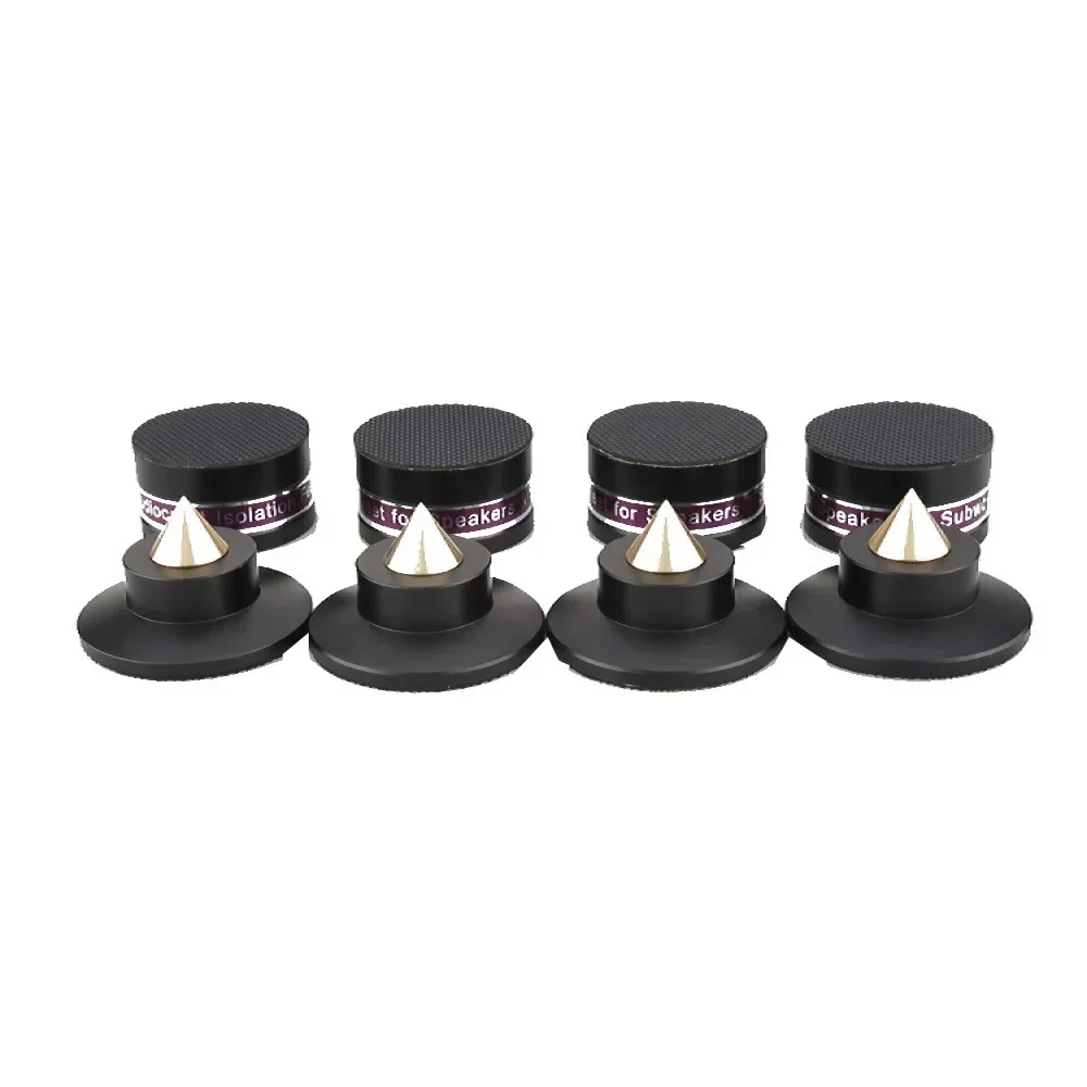 4PCS New Aluminum Alloy Speaker Shockproof Spike Isolation Stand Feet Loudspeaker Amplifier Phono DVD Audio Player Dustproof