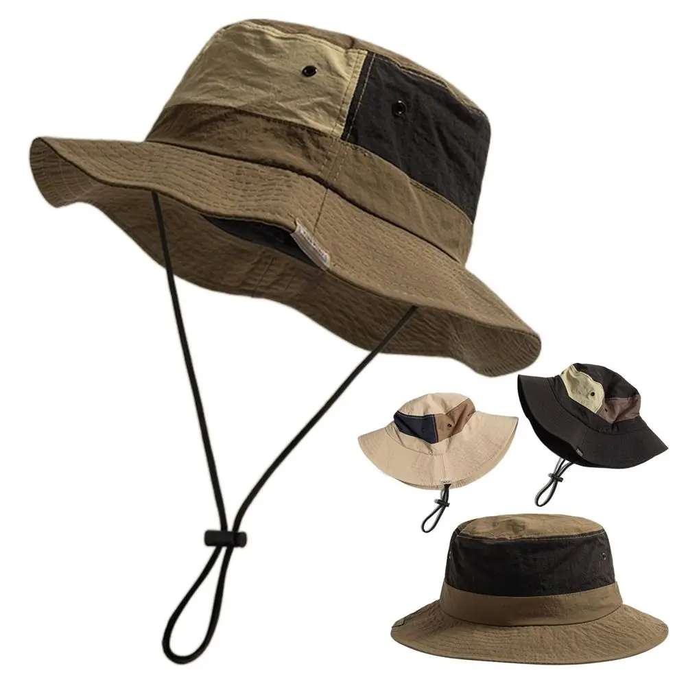 

Large Anti-UV Bucket Hat Quick-dry Sun Protection Panama Hat Wide Brim Breathable Mountaineering Caps Hiking