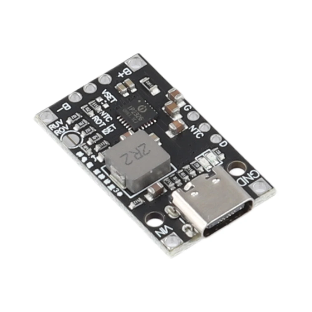 Type-C USB Lithium Battery Charging Module Support Fast Charge 2S/3S Step-Up Power Module 15W Boost Power Supply Module BMS 3.7V