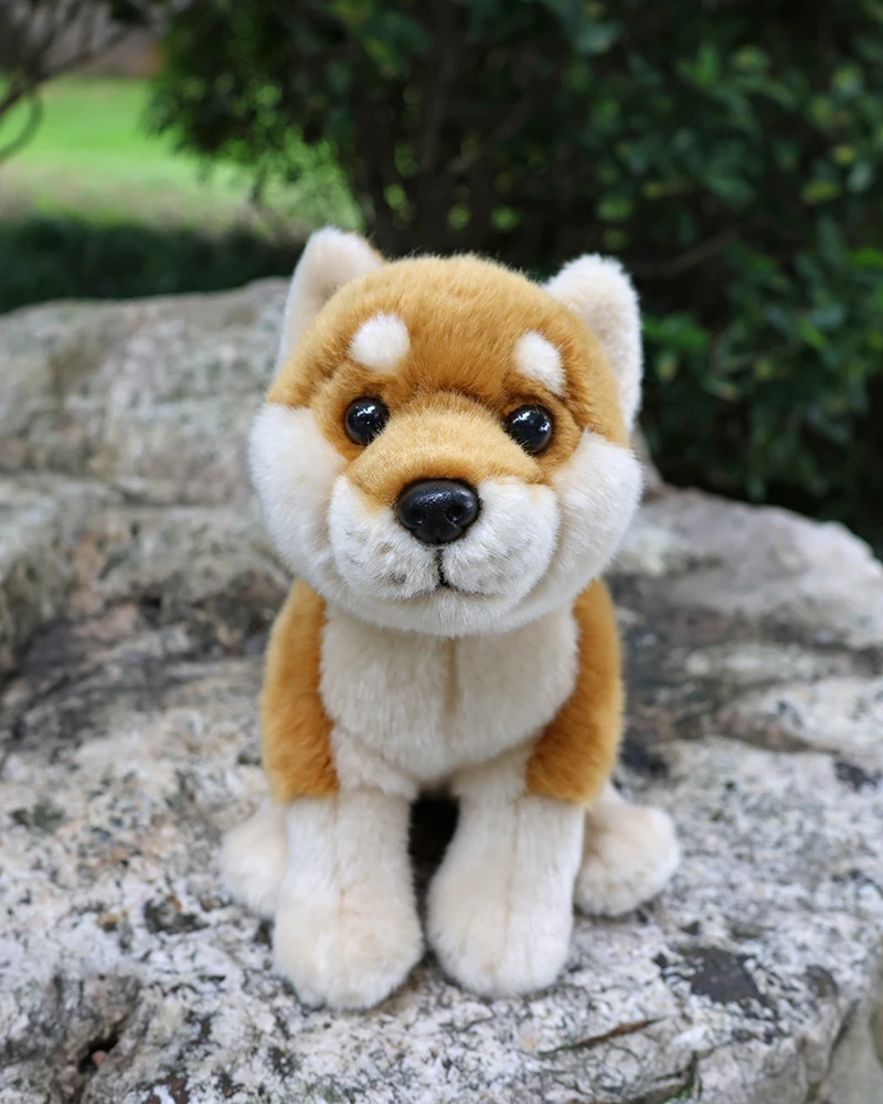 

Плюшевая игрушка-щенок Шиба-ину, реалистичная, 24 см, мягкая, желтая, в виде собаки Ма-Мэ-Шиба, подарок на День рождения и Рождество