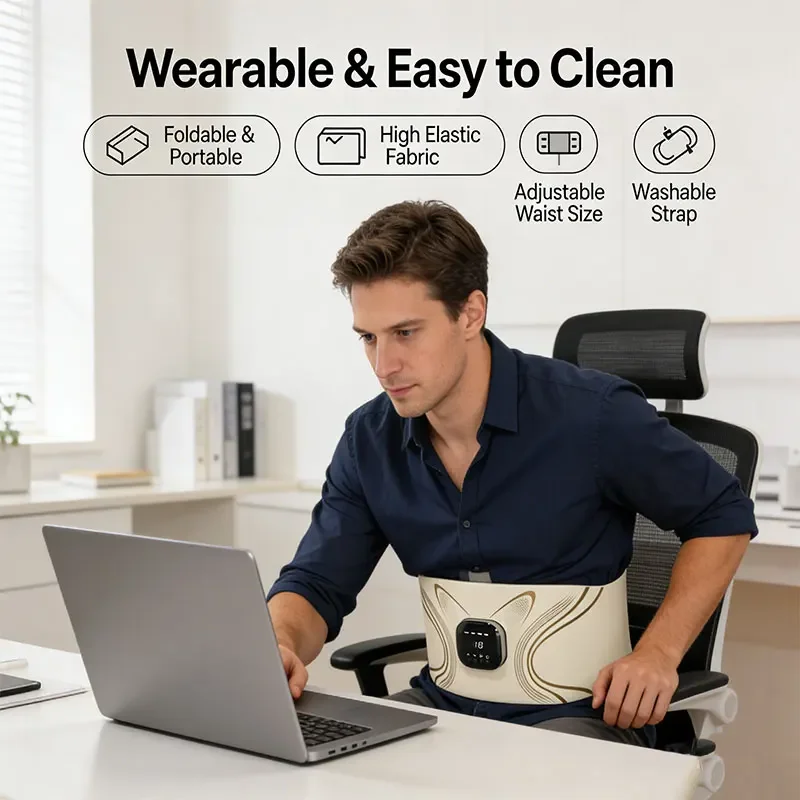 

Новый электрический массажер для живота EMS, низкочастотный импульсный массажер для талии, фитнес-массажный пояс для коррекции фигуры, массажер для живота.