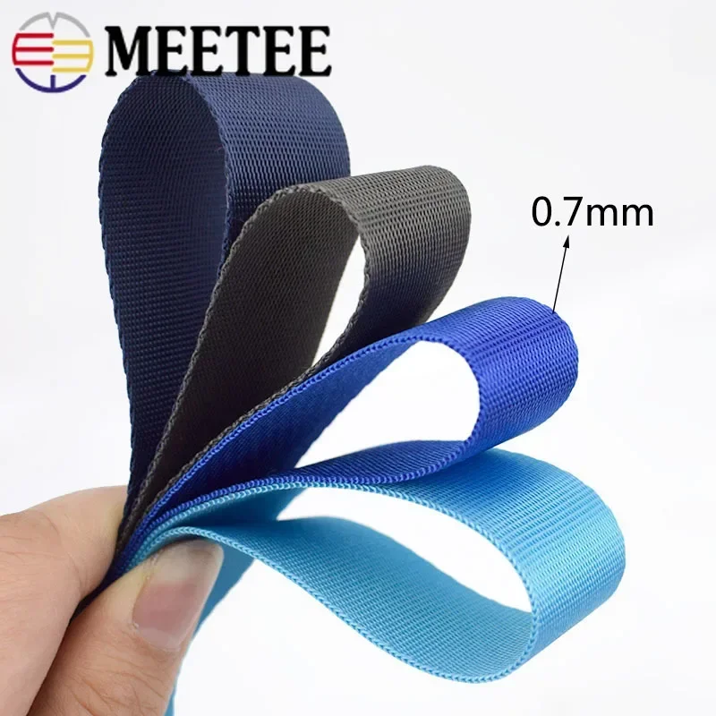 8Meter 0.7mm Thick Polyester Nylon Webbing Ribbon Strap Tapes Knapsack Backpack Belt Bias Binding DIY Clothes Sewing Accessories