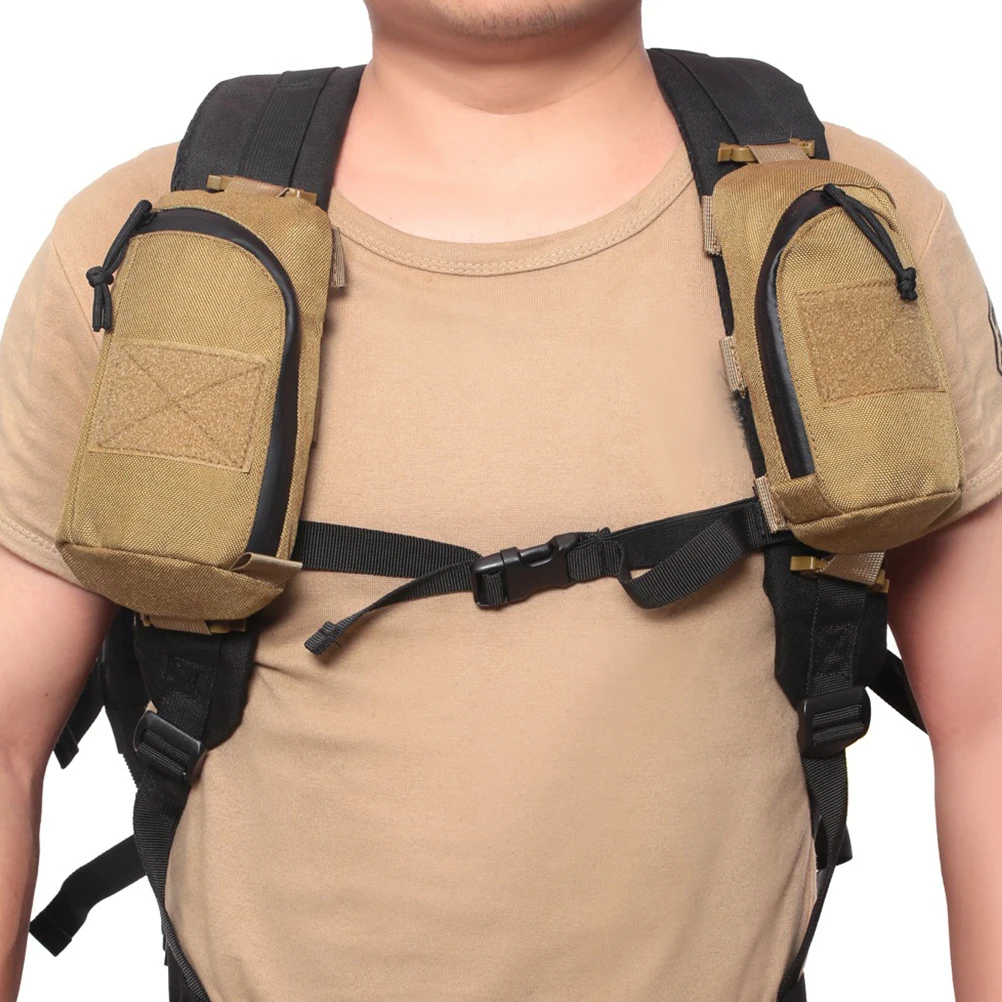 

Tactical Medical Bag Large Capacity Tool Pouch Outdoor Travel Khaki Shoulder Bag Lightweight Storage For Hiking Mountaineering