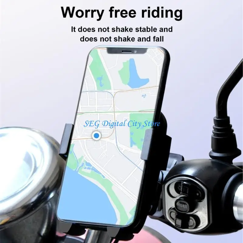 

U75B Motorcycle Phone Mount Bike Phone Holder,Handlebar Cellphone Clamp, Scooter Phone Clip for 4~7inch Smartphones