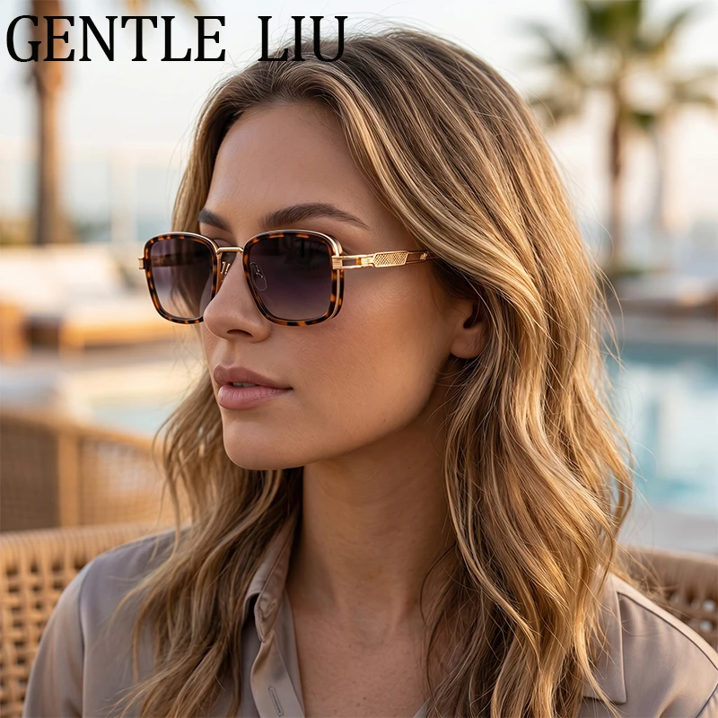 

Polarized Square Sunglasses Women Small Metal Frame Sun Glasses For Ladies Outdoor Change Color Eyewear Shades Travelling