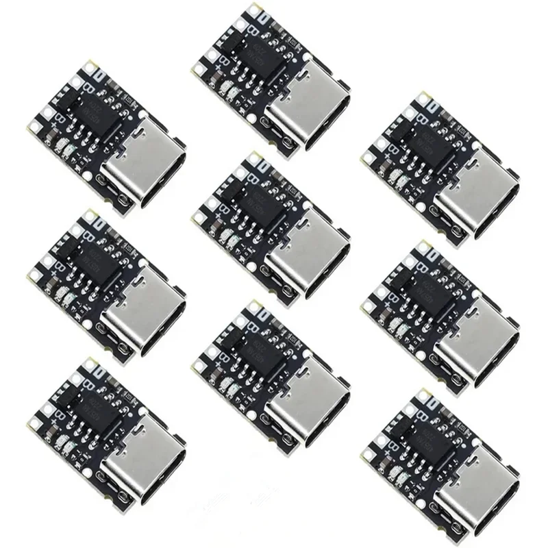 

5PCS TP4057 1A 3.7V Lithium Battery Charging and Discharging Board with Protection Type-C USB C Li-ion Battery Charging Board