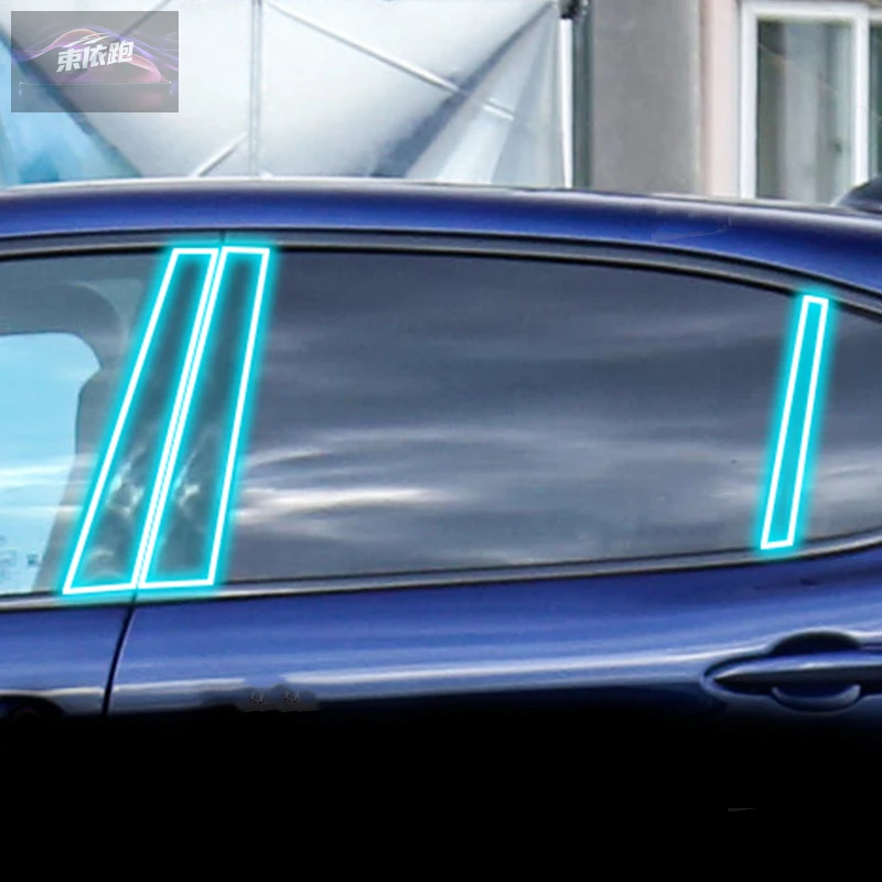 

Для Alfa Romeo Giulia 2017-2022 защитная пленка для оконной центральной стойки, защита от царапин, автомобильная защита, внешние аксессуары, ТПУ