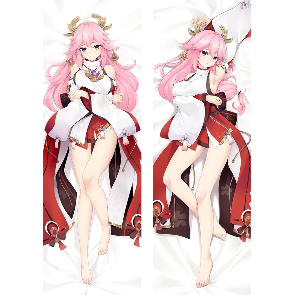 Federa Genshin Impact Yae Miko Dakimakura federa per cuscino avvolgente