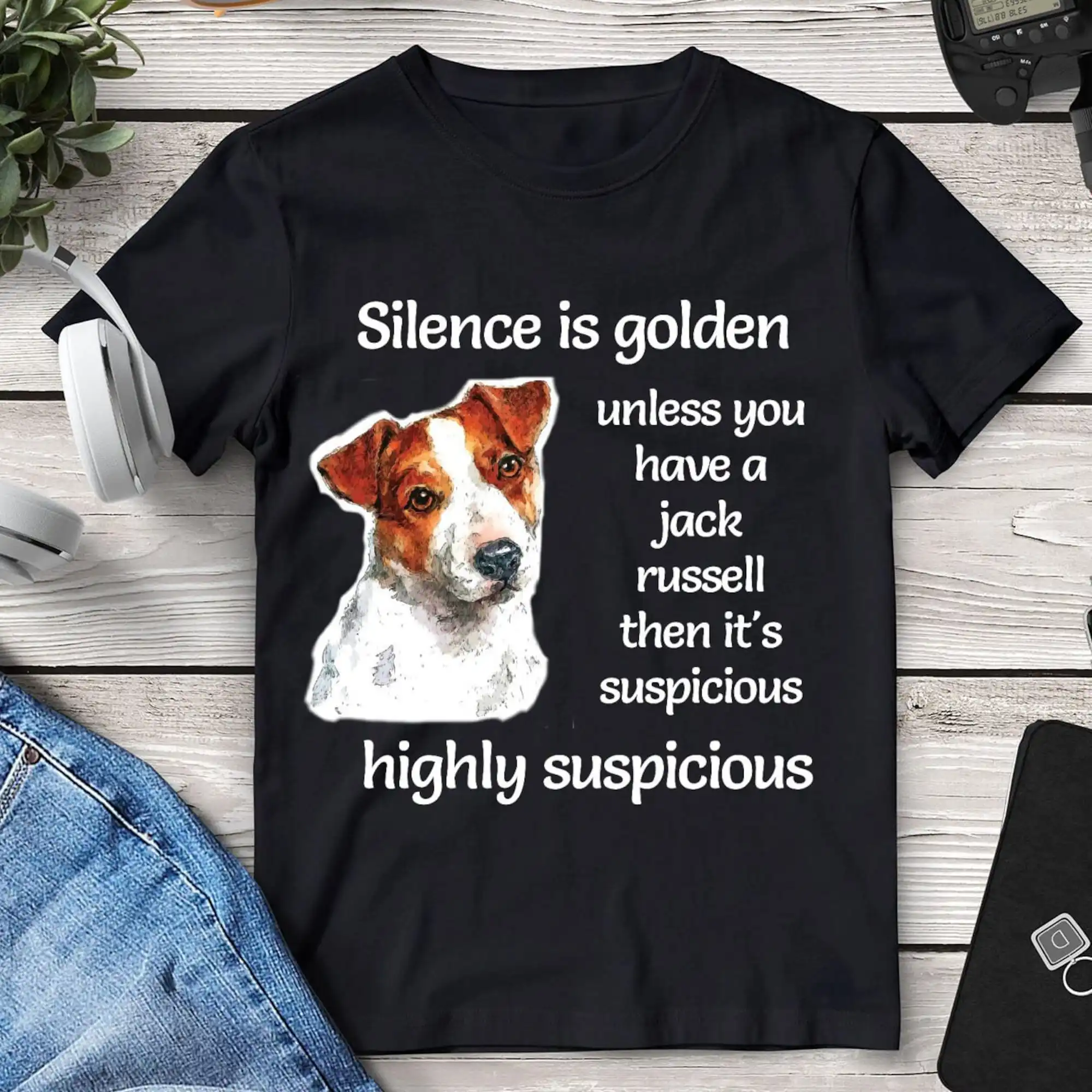 Funny Jack Russell Terrier Owner Fur Mom Dad Gift T Shirt Themed Gifts Items Birthday