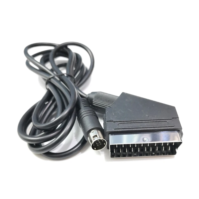 1.8m RGB/RGBS SCART OFC Adapter Cable for SEGA MD2 Game Console RGB Scart Cable 9pin V Pin /C Pin Console Retro Gaming