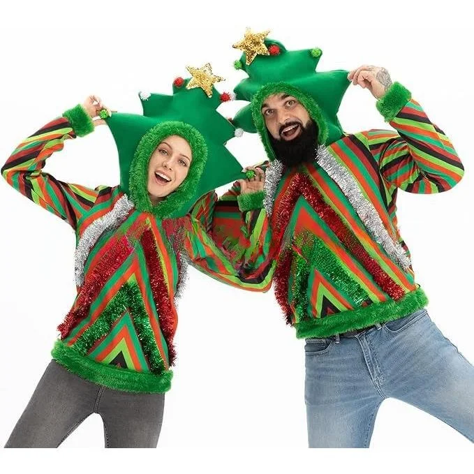 سترة بغطاء للرأس على شكل شجرة Cisas عبر الحدود، أزياء نسائية عرقية لمرحلة الأداء...