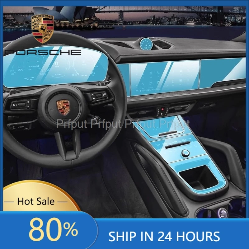 

Interior Stickers Fot Porsche TPU Screen Protector for Porsche Cayenne 2024 2025 Car infotainment Navigation LCD Instrument Auto