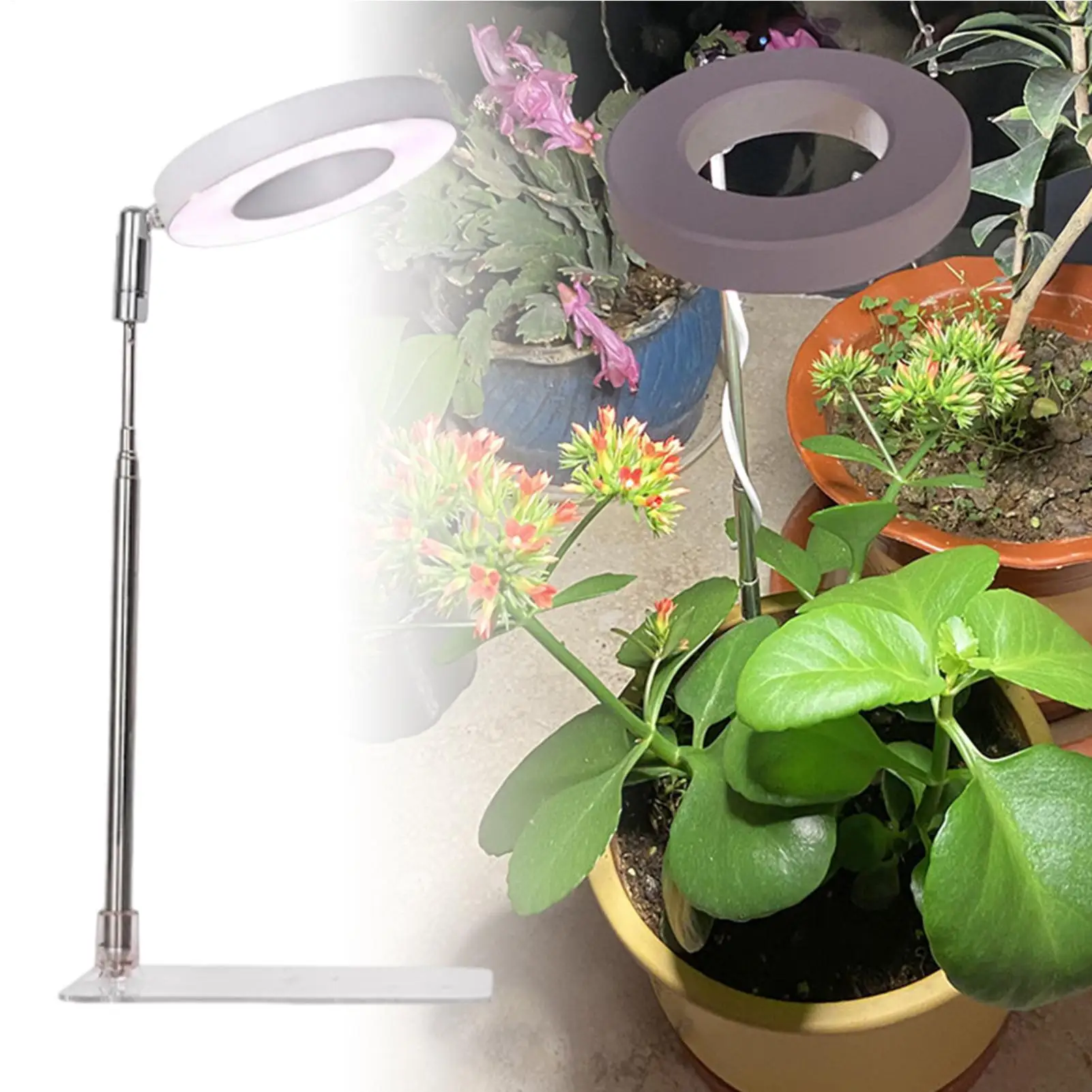 LED Grow Light Plant Grow Light LED Hydroponic Lamp With 3-Level Timing And 4-Level Dimmable For Flower Growth Gardening