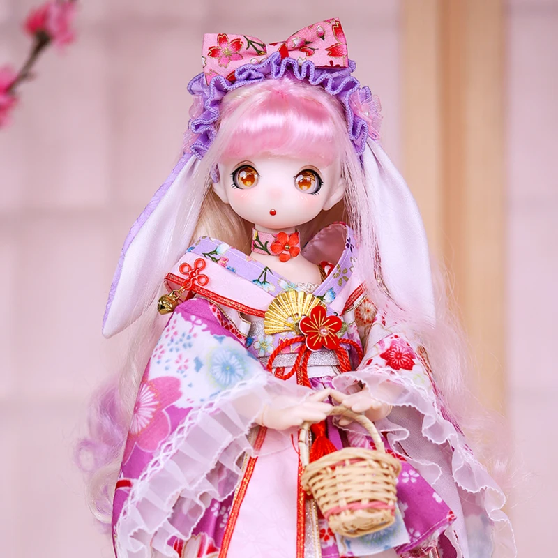 DBS ตุ๊กตา1/4 BJD Dream Fairy Match สาว Kimono อะนิเมะเรซินรูปกล่อง Lala Ruru ไข่ ACGN SD คอลเลกชันของเล่น