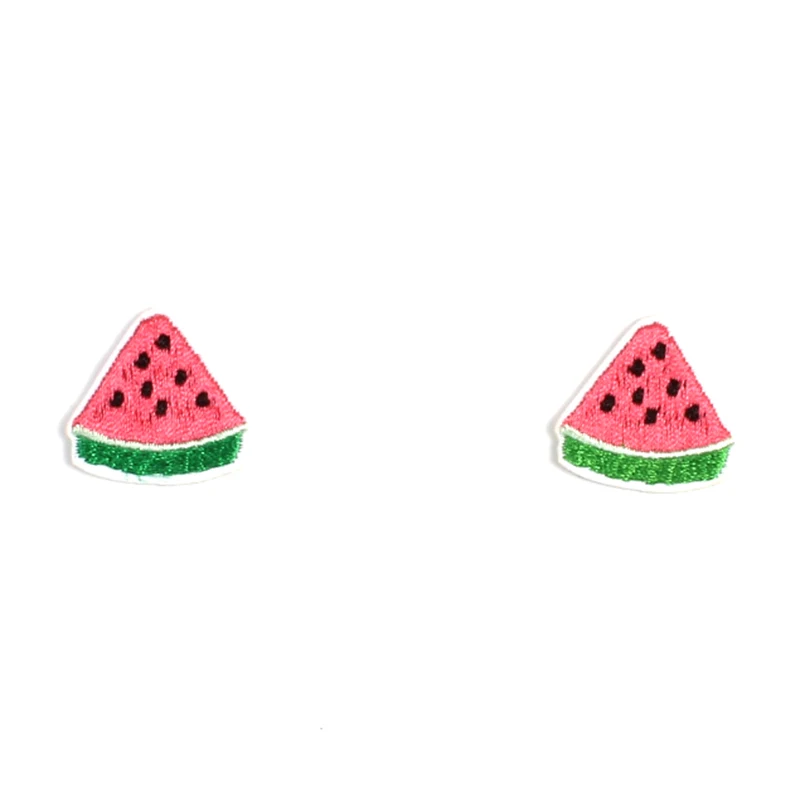 10pcs Cartoon Mini Watermelon Patches Embroidered Clothing Badge Iron On Clothes Sticker DIY Dress Sweater Bags Appliqued Patch