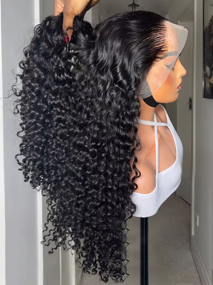 

ShineEase Deep Wave 13x6 HD Lace Frontal Wigs 200 Density 13x4 Curly Lace Fronta Wigs 30 36 Inch Glueless Wigs Human Hair