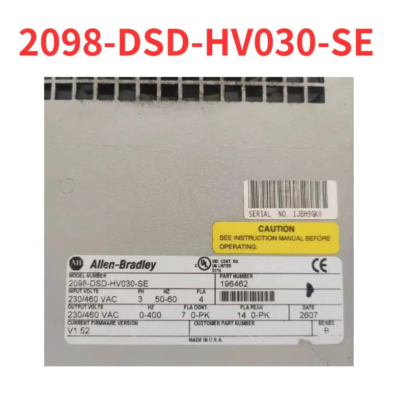 Second-hand    2098-DSD-HV030-SE   Servo Driver    test  OK     Fast Shipping