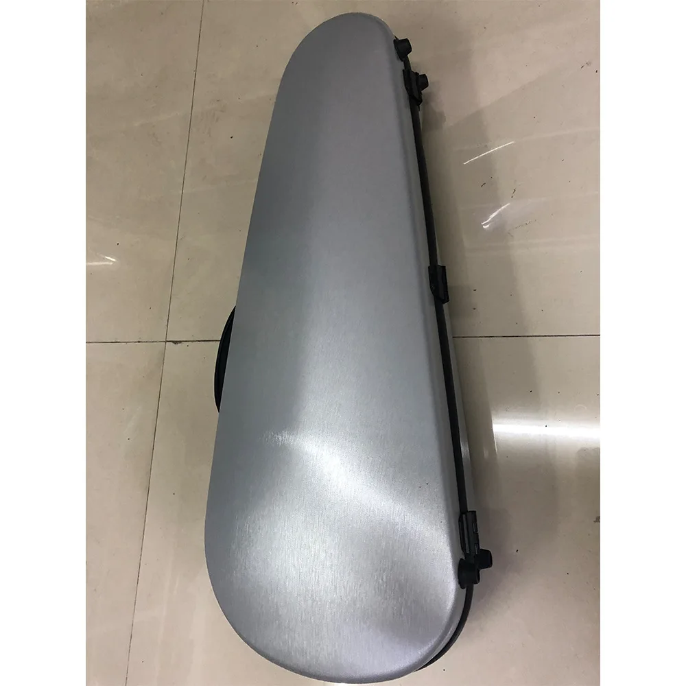 

Серебряный матовый чехол для скрипки с матовой кожаной ручкой. Чехол из искусственного углеродного волокна из материала ПК.