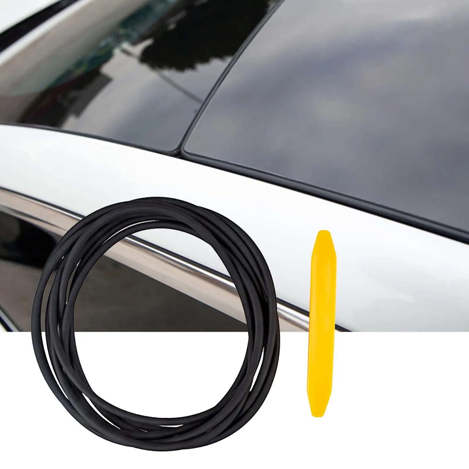 Sunroof Seal Strip Noise Reduction Waterproof Weather Strip with Installation Tool Skylight Sealing Strip for