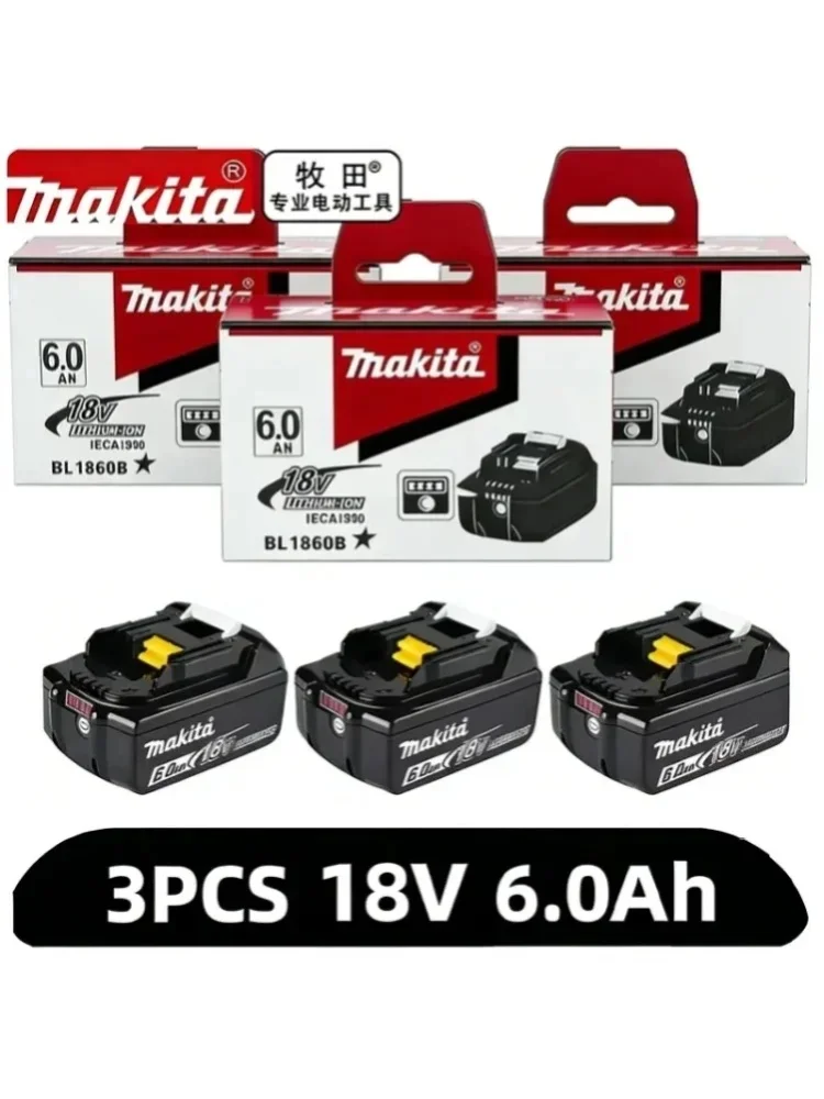 💎 Original Makita 6Ah für Makita 18V Akku BL1830B BL1850B BL1850 BL1840 BL1860 BL1815 Ersatz-Lithium-Akku 💎