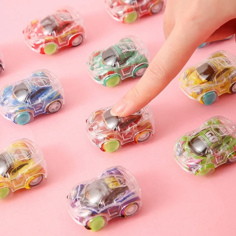 12 Pcs Mini Press Cars Set Inertia Pull Back Cars for Boys Plastic Vehicle Model Toys