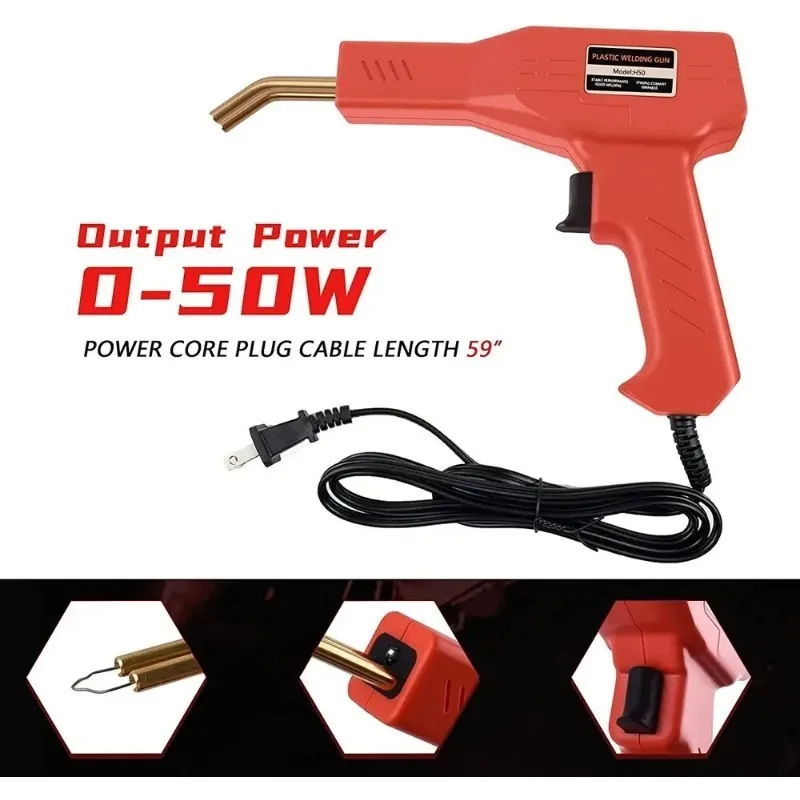 Car Bumper Repair Kit Plastic Welder Tool 4-in-1 Hot Stapler with 4 Types Staples for Kayak Plastic Product Repairs