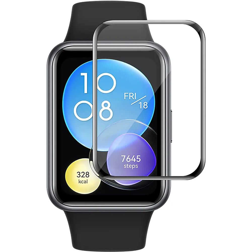 2PCS โค้งป้องกันกระจกสำหรับ Huawei นาฬิกา Fit 2หน้าจอป้องกันฟิล์ม Huawei นาฬิกา Fit Smartwatch อุปกรณ์เสริม