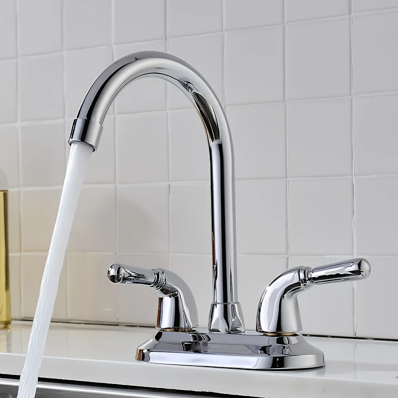 Cold Hot Basin Faucet, 360° Rotate Bathroom Sink Faucet