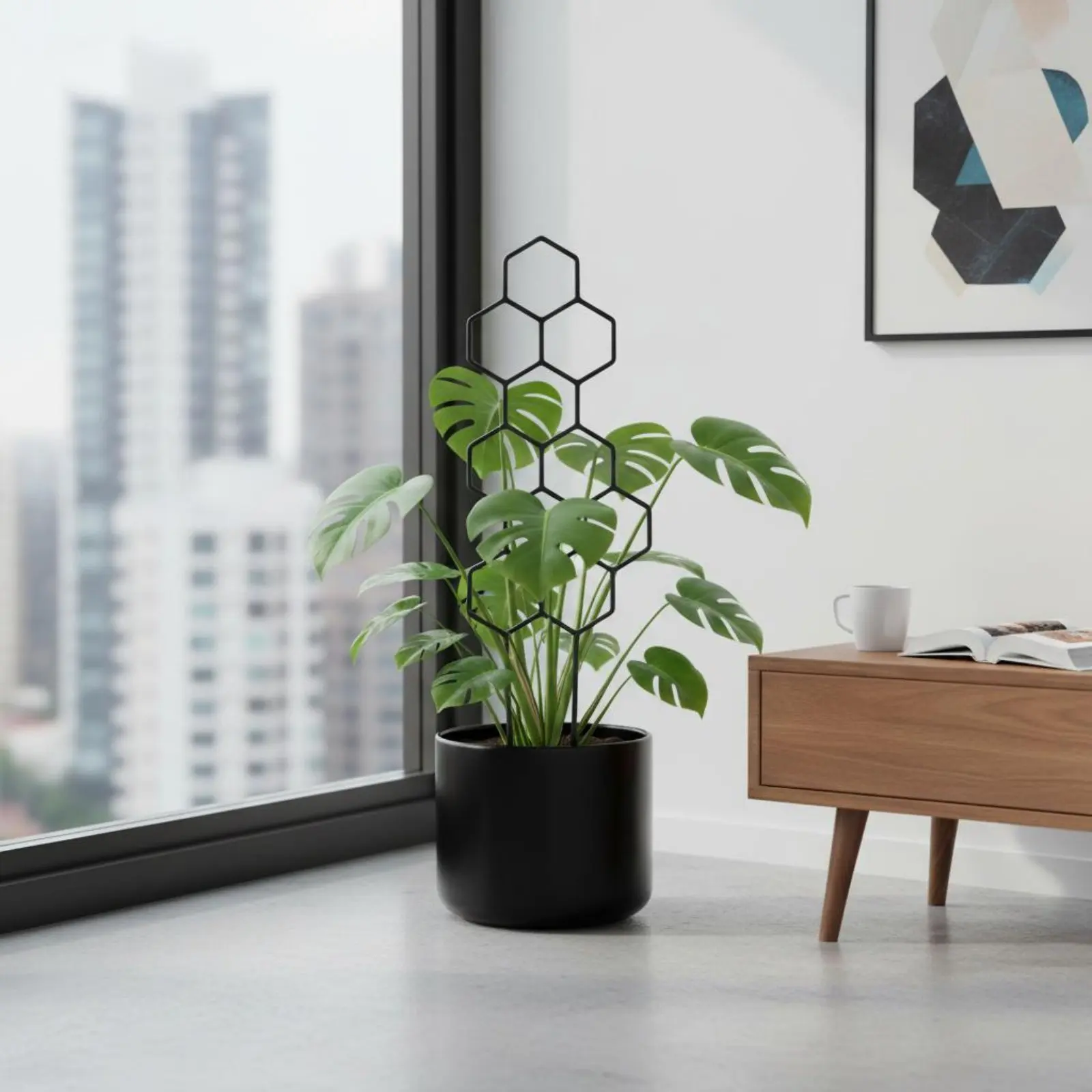 Honeycomb Metal Trellis Iron Potted Plant Climbing Support Climbing Plant Support Sturdy Honeycomb Trellis Easy to Install