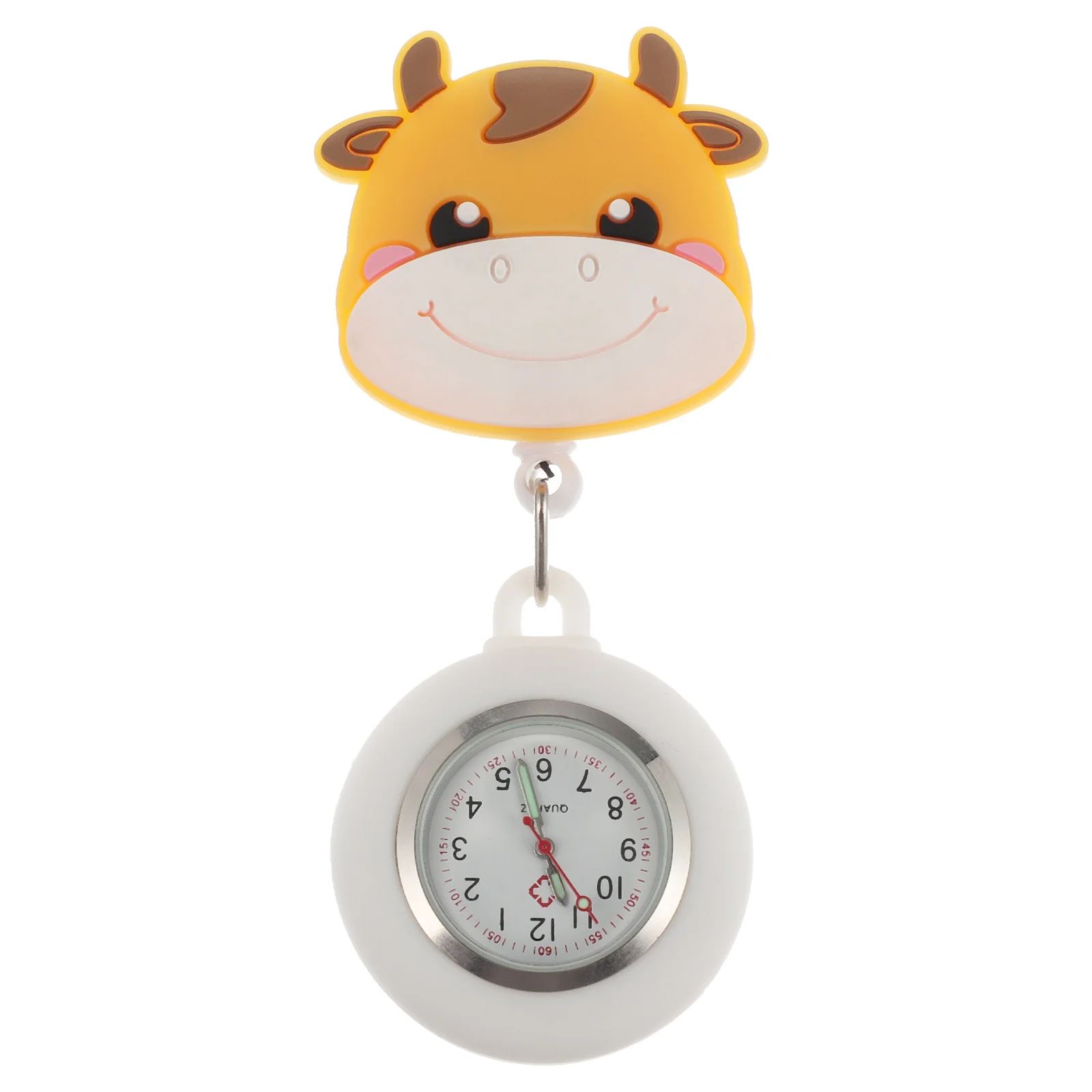 

Nurse Pocket Watch Premium Cartoon Hanging Watch Lightweight Durable Retractable Buckle Simple Design Gift Hanger Wrist Washing