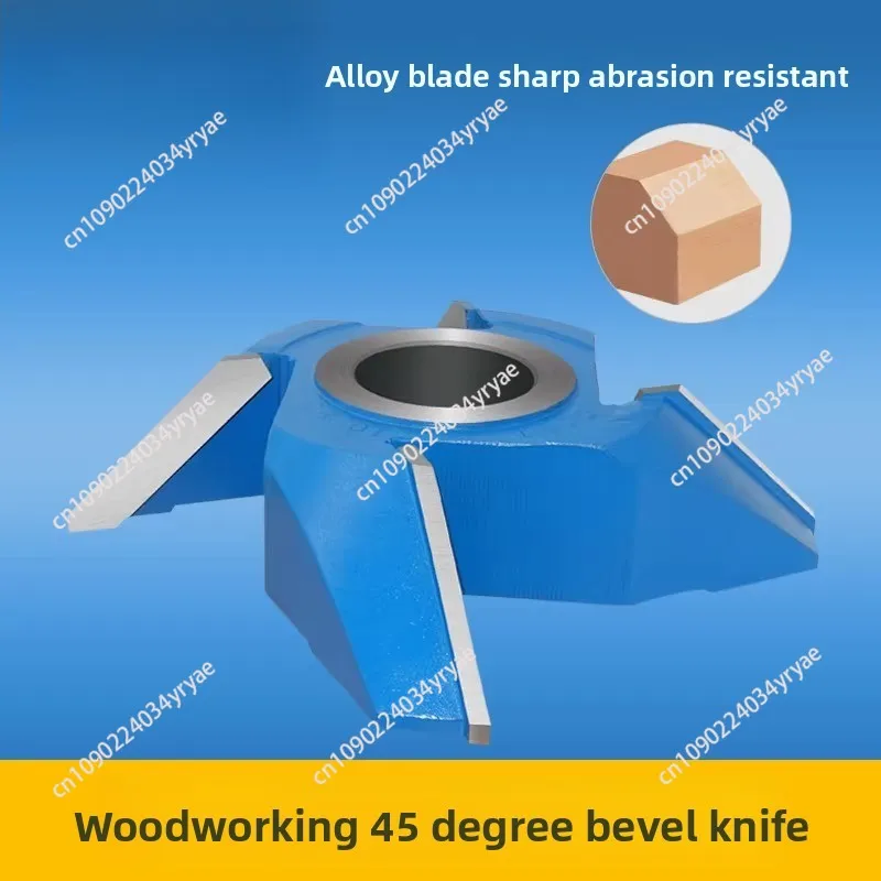 Woodworking 45 Degree Bevel Cutter Milling Cutter Edge Trimmer Carbide Chamfer Angle Cutter for Splicing Frame Bevel Cutting