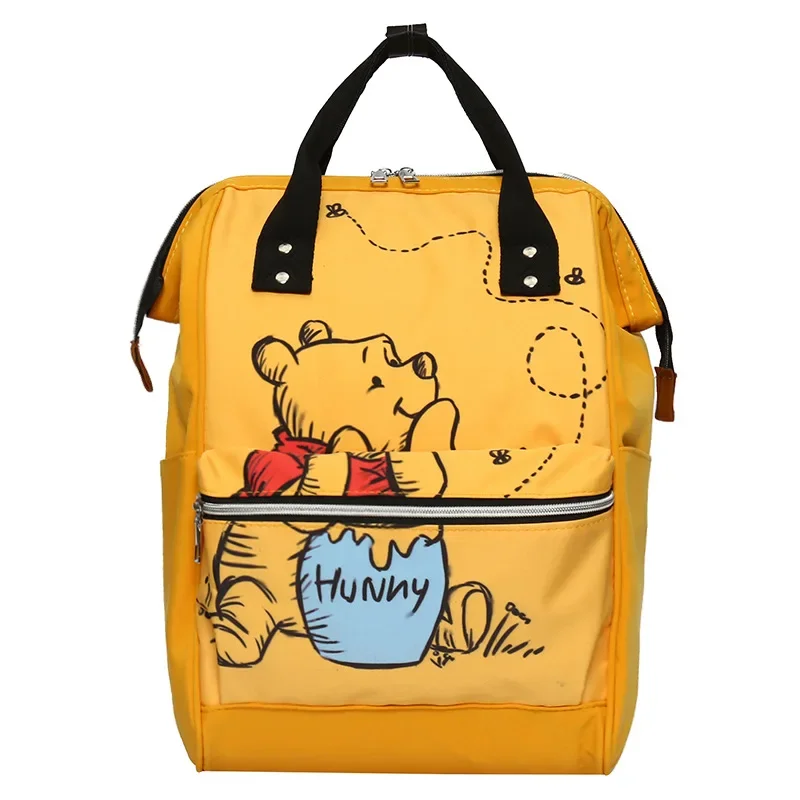 2025 New Disney Winnie The Pooh Diaper Bag Backpack Cartoon Cute Mother and Baby Bag Large Capacity Lightweight Travel Mommy Bag