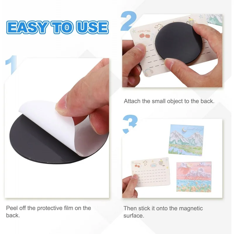 big round magnet with adhesive backing self-adhesive circle magnets, magnetic tape for whiteboard fridge organization diy crafts