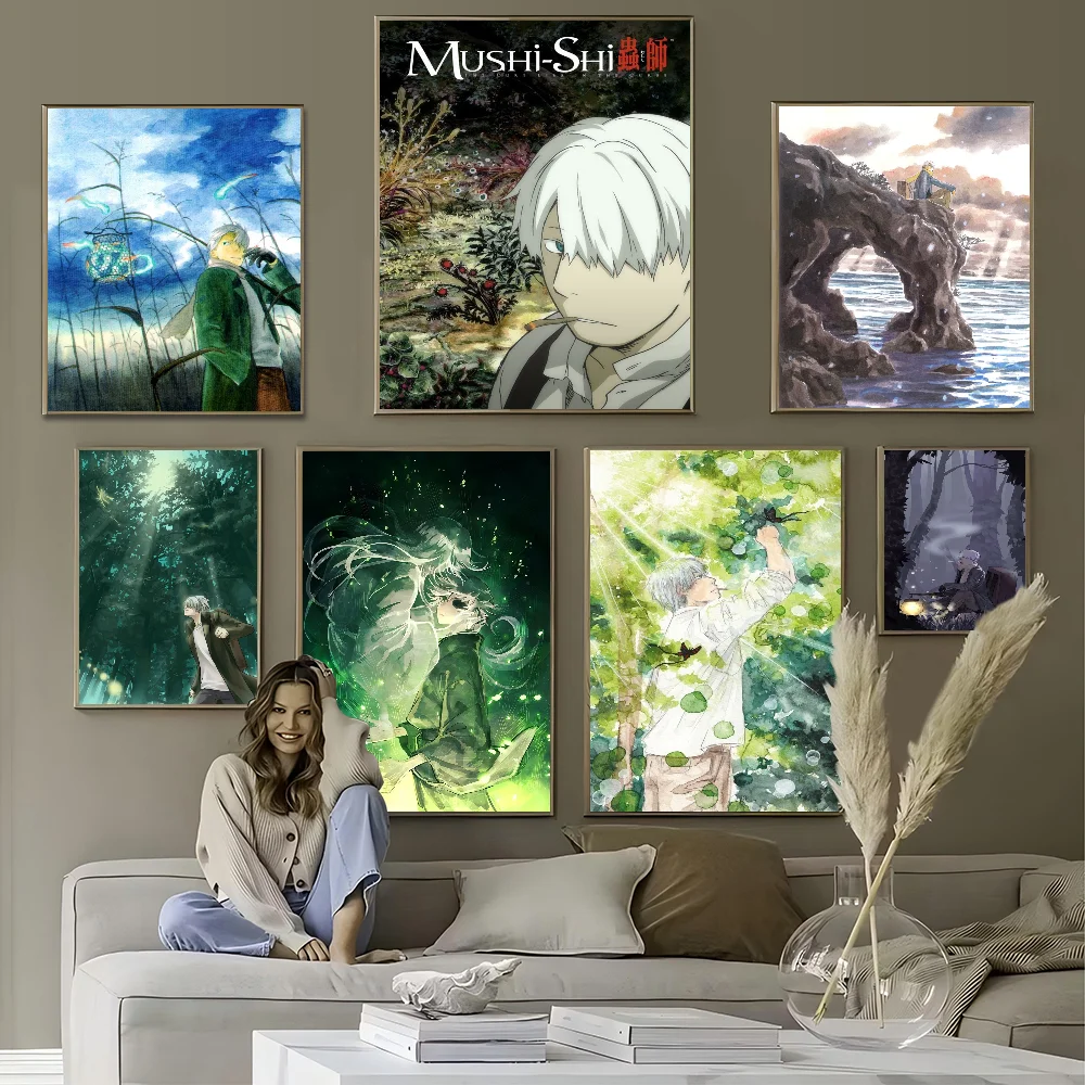 Mushishi Anime Anime Posters Sticky HD Quality Wall Art Retro Posters For Home Kawaii Room Decor