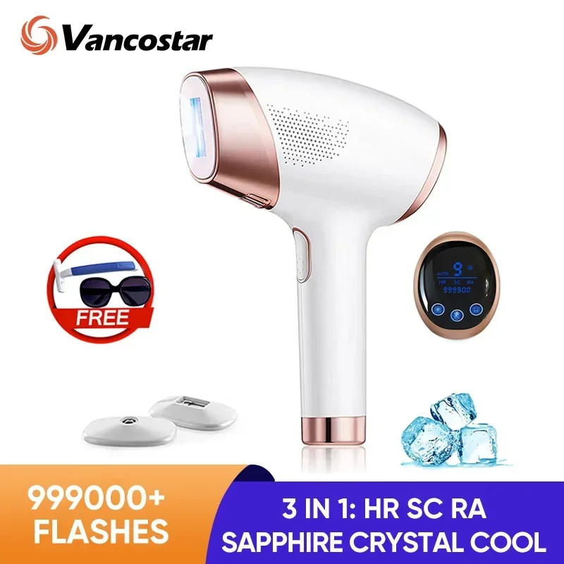 

3in1 Laser Hair Removal 999900 Flash IPL Epilator Sapphire Cool Rejuvenation Acne Treatment Permanent Hair Removal Free Shipping