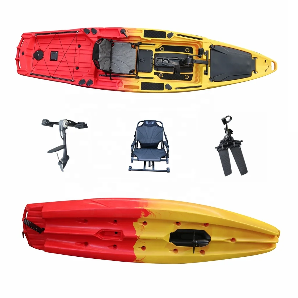 Sit On Top Fishing Pedal Kayak With Pedal Drive Motorized Touring Kayak/canoe Transparent Canoe Vicking 13 Ft Ce HDPE 3 Years