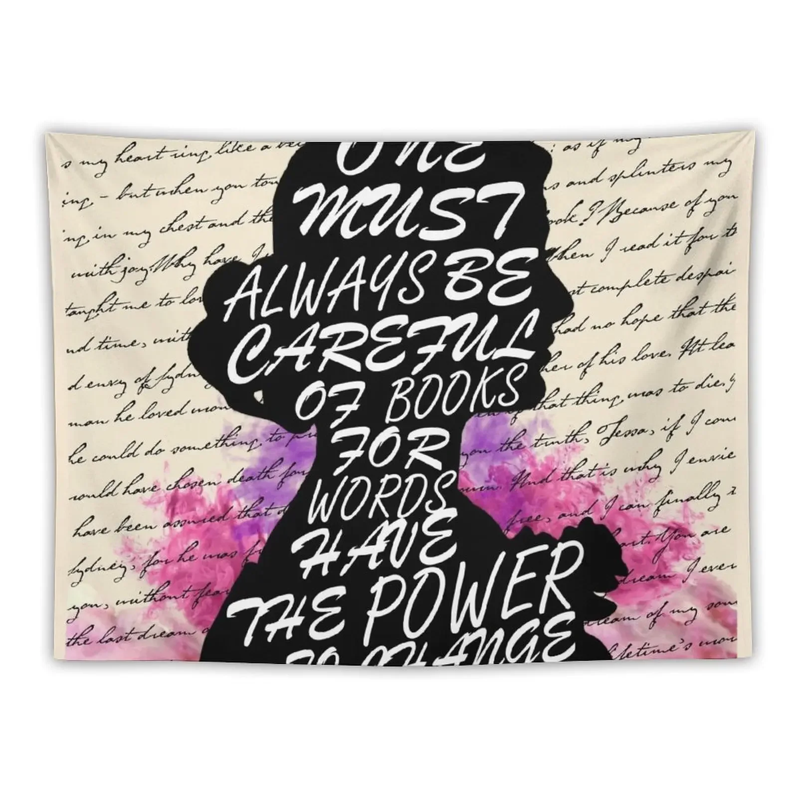 

Words have the power to change us Tapestry Carpet Wall Room Decor For Girls Aesthetic Room Decor Korean Room Decor Cute Tapestry