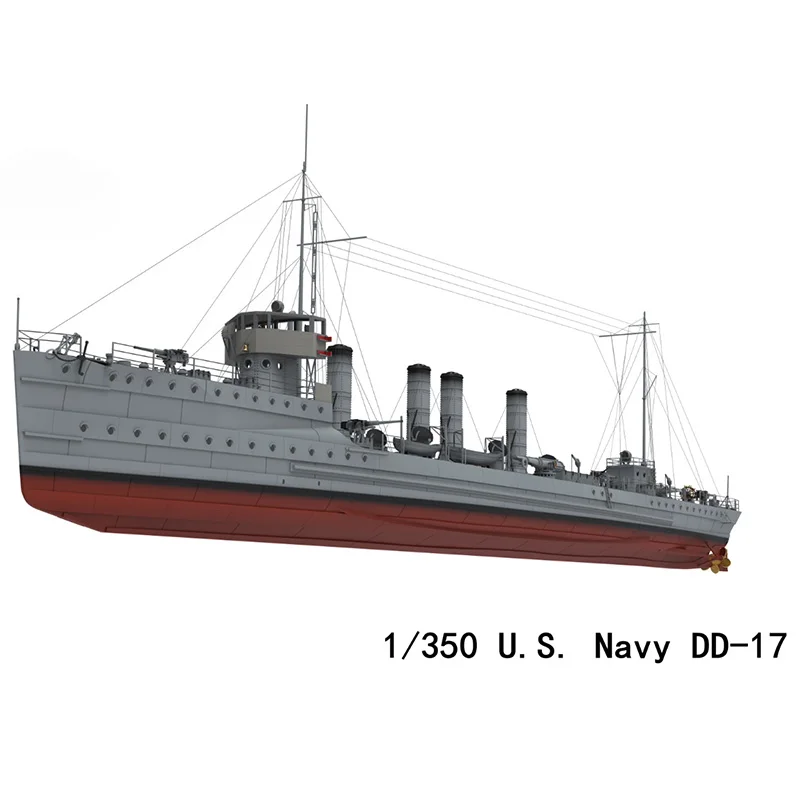 1/350 USS スミス DD-17 駆逐艦モデルキット DIY 高精度組み立て軍艦キット軍事セーリングコレクション静的船モデル