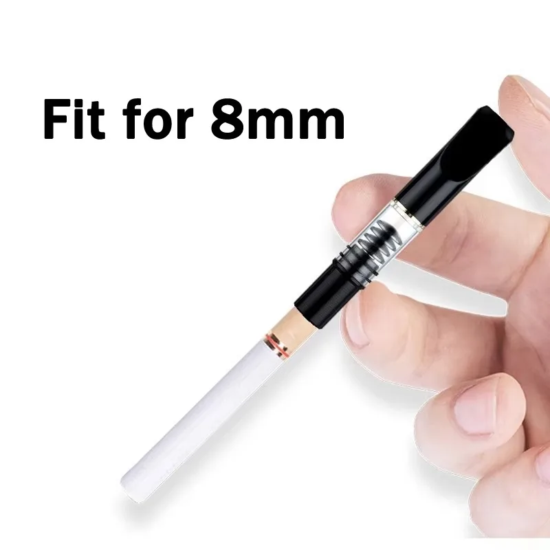 Remove to Clean Microfilter Tobacco Filter Reducing Tar For 8mm Middle Holder Reusable Portable Smoke Mouthpiece Smoking Tool