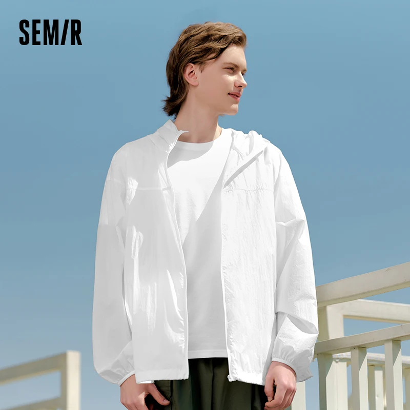 

Semir Jacket Men 2024 Summer New Lightweight And Cool Sunscreen Clothing Simple And Versatile Hooded Jacket Suitable Couples