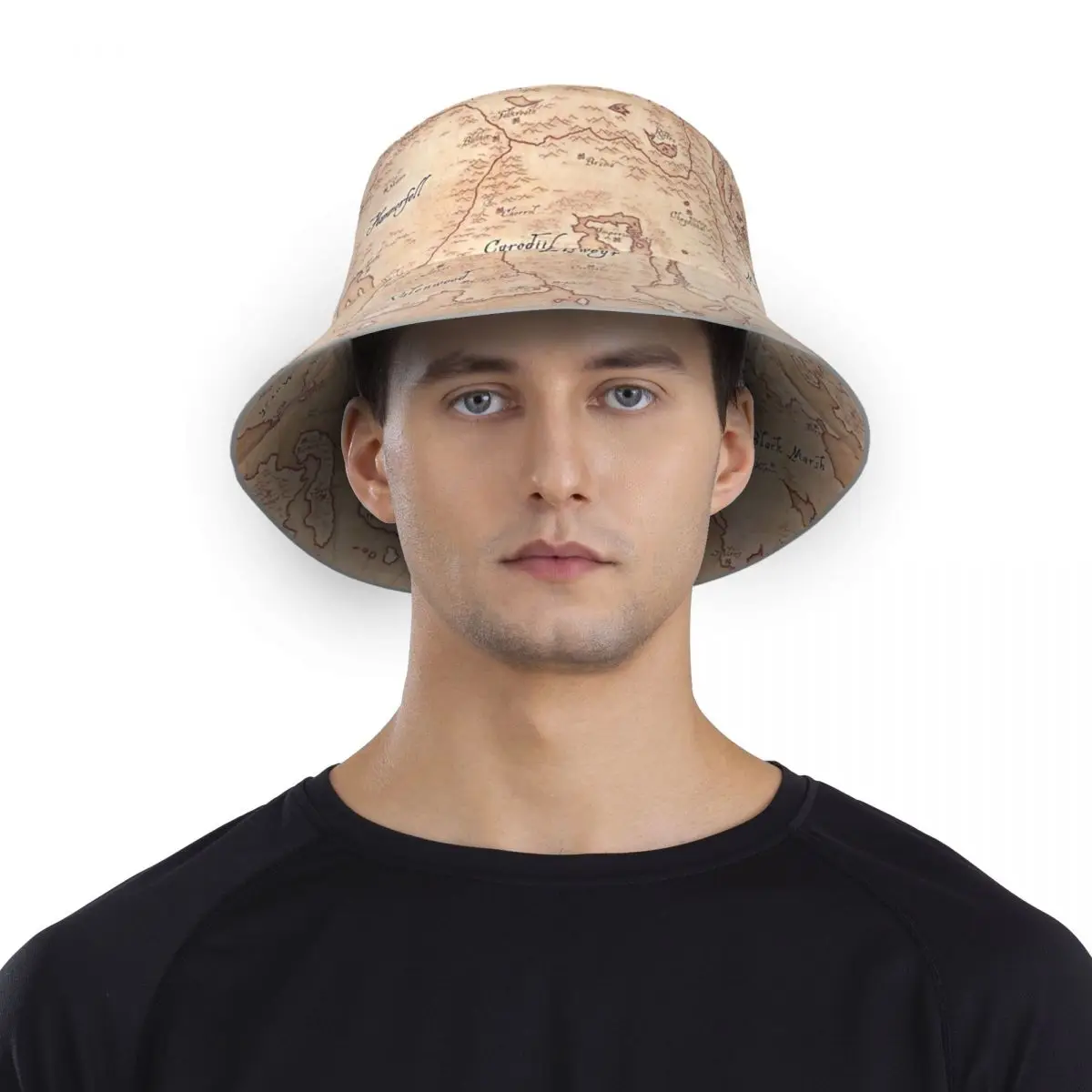 Tamriel reflective Bucket Hat Men Women Bucket Hat Outdoor Sunscreen Beach Hat Sun Hiking Fishing Cap