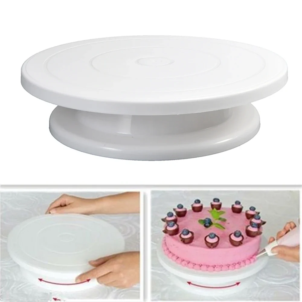 10 Inch Cake Turntable Rotating Anti-skid Round Cake Stand Tools Cake Rotary Table Kitchen DIY Pan Baking Tools