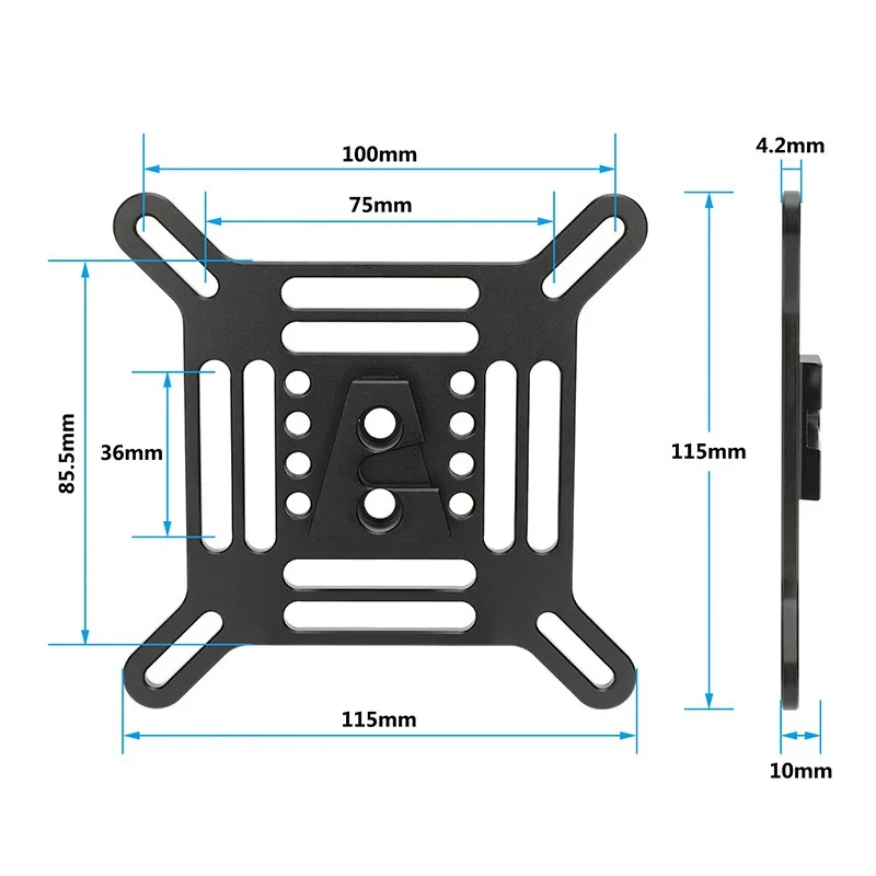 3367 Mount Adapter Plate With V Lock Latch Multi Purpose Bracket For Monitor Screen Photography Equipment Hardware Accessory