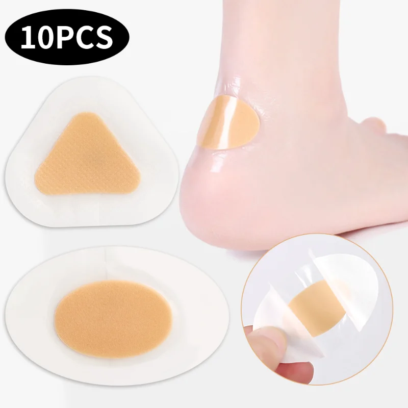 Patchs adhésifs pour protéger le talon des pieds, patchs adhésifs pour le talon, autocollants pour chaussures, soulagement de la douleur, plâtre, soins des pieds, coussinet de préhension, 10 pièces