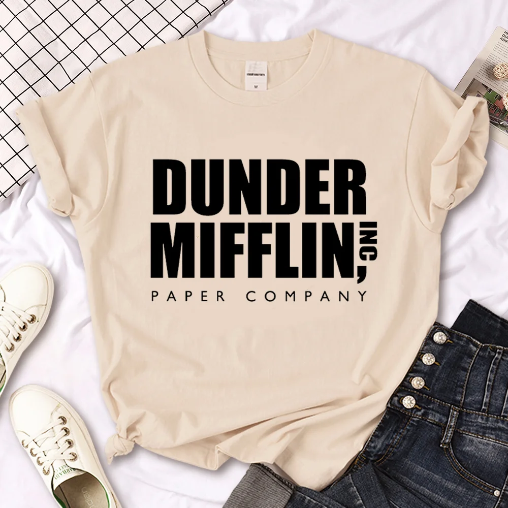 Dunder Mifflin t shirt women designer t-shirts girl funny designer anime clothes