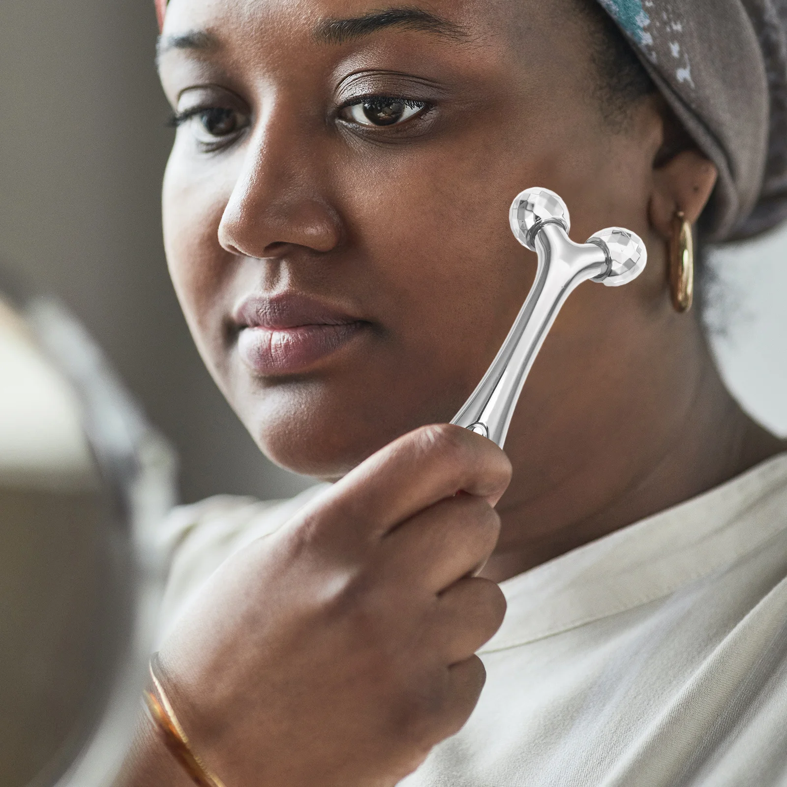 3D フェイススカルプティングツールローラーマッサージャー肌の引き締めしわ軽減フェイシャルリフティングデバイスに適したすべての肌タイプ