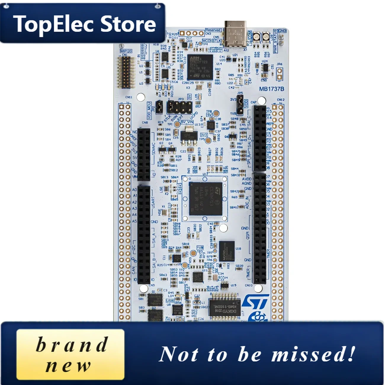 TopElec NUCLEO-H7S3L8 Development Board STM32 Nucleo Series STM32H7S3L8 MCU Supports Arduino/ST Zio/Morpho Connectivity