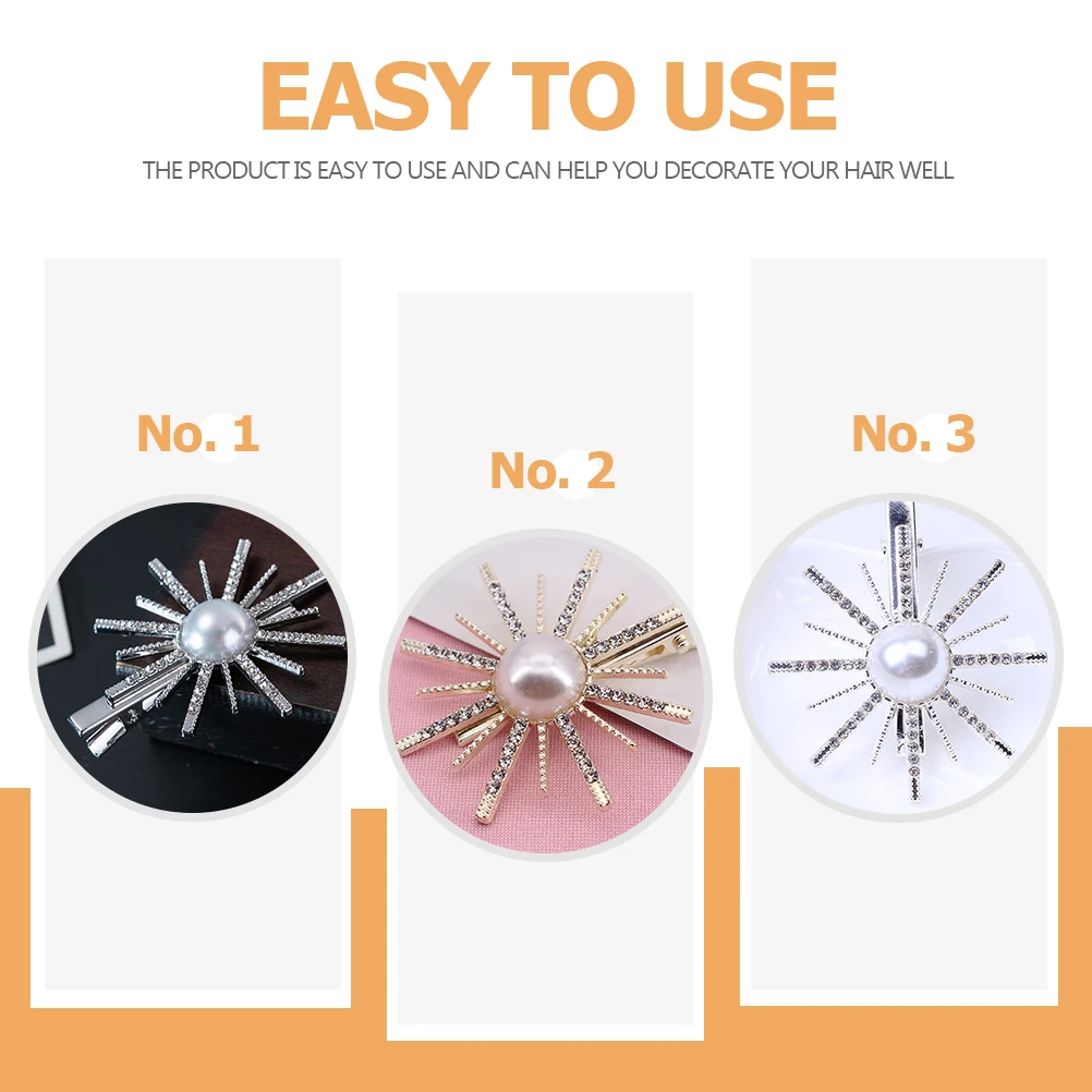 

4pcs Pearl Hair Clips for Women Girls Alloy Barrettes Hair Accessories Wedding Bridal Bohemian Beach Styling Pins